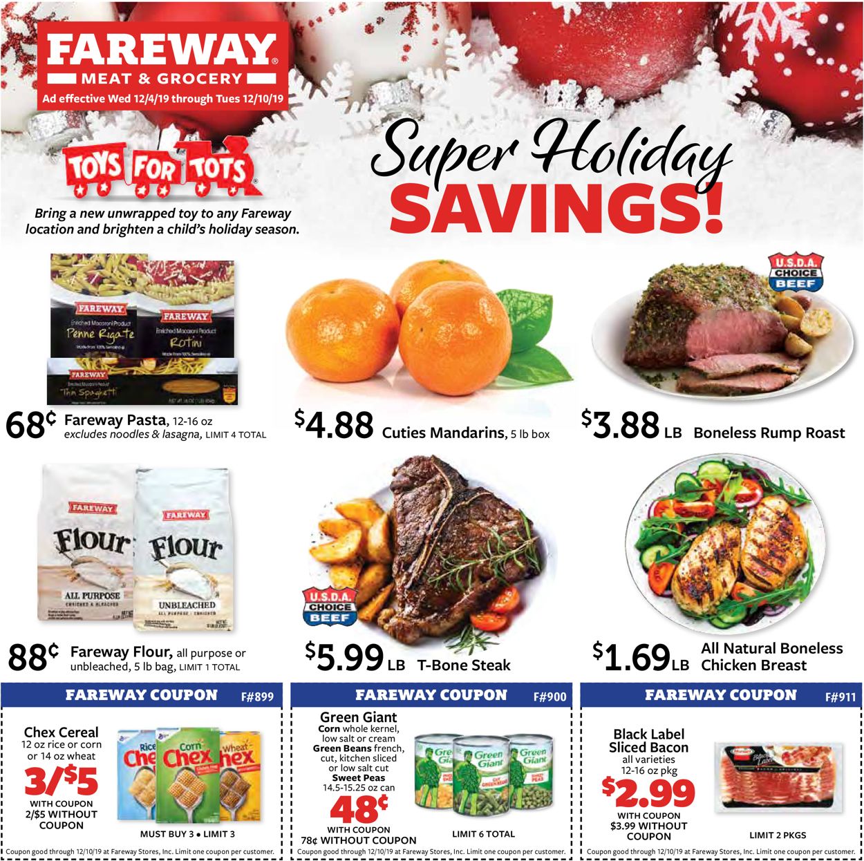 Fareway - Holidays Savings 2019 Weekly Ad Circular - valid 12/04-12/10/2019