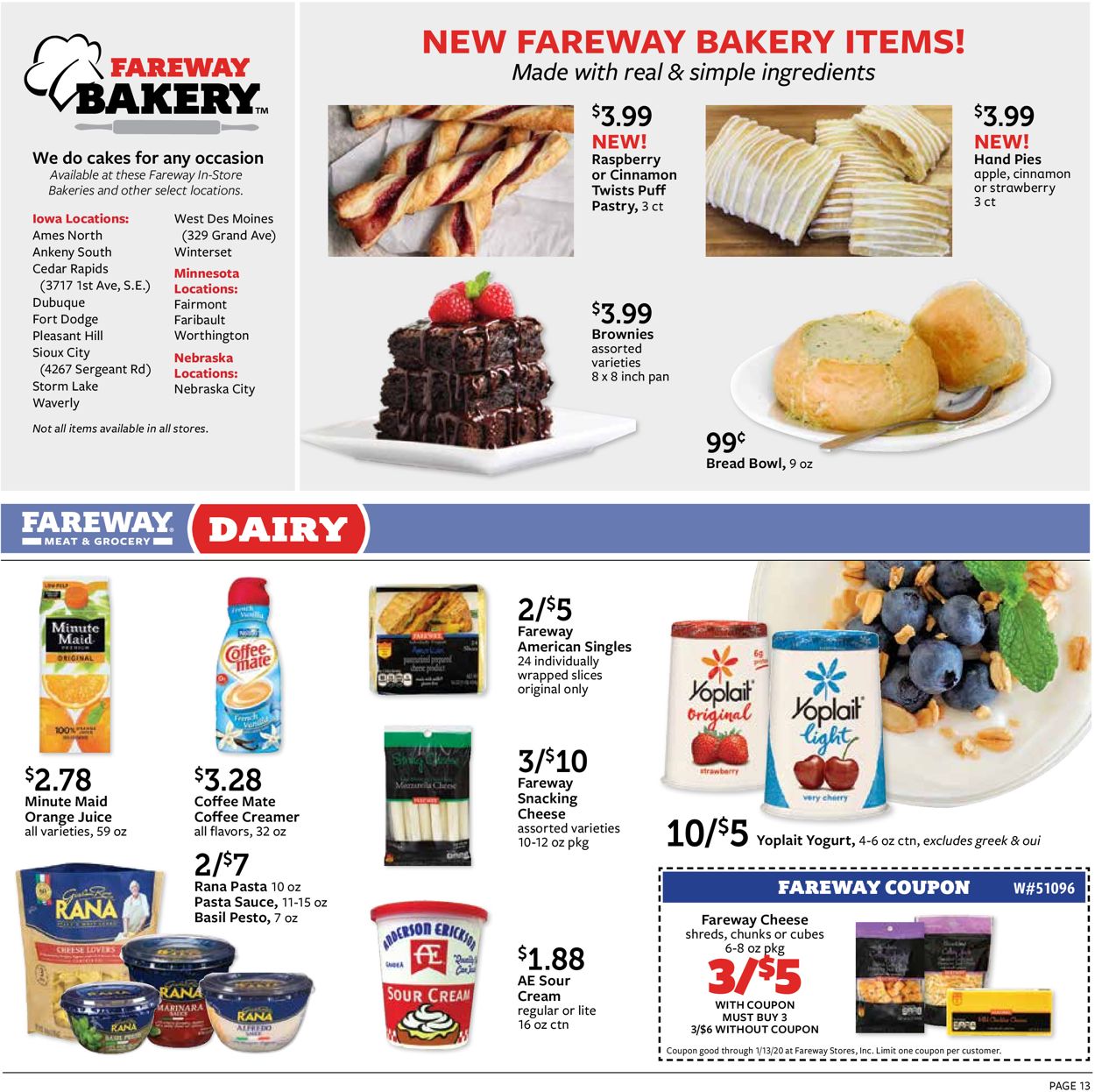 Fareway Weekly Ad Circular - valid 01/07-01/13/2020 (Page 13)
