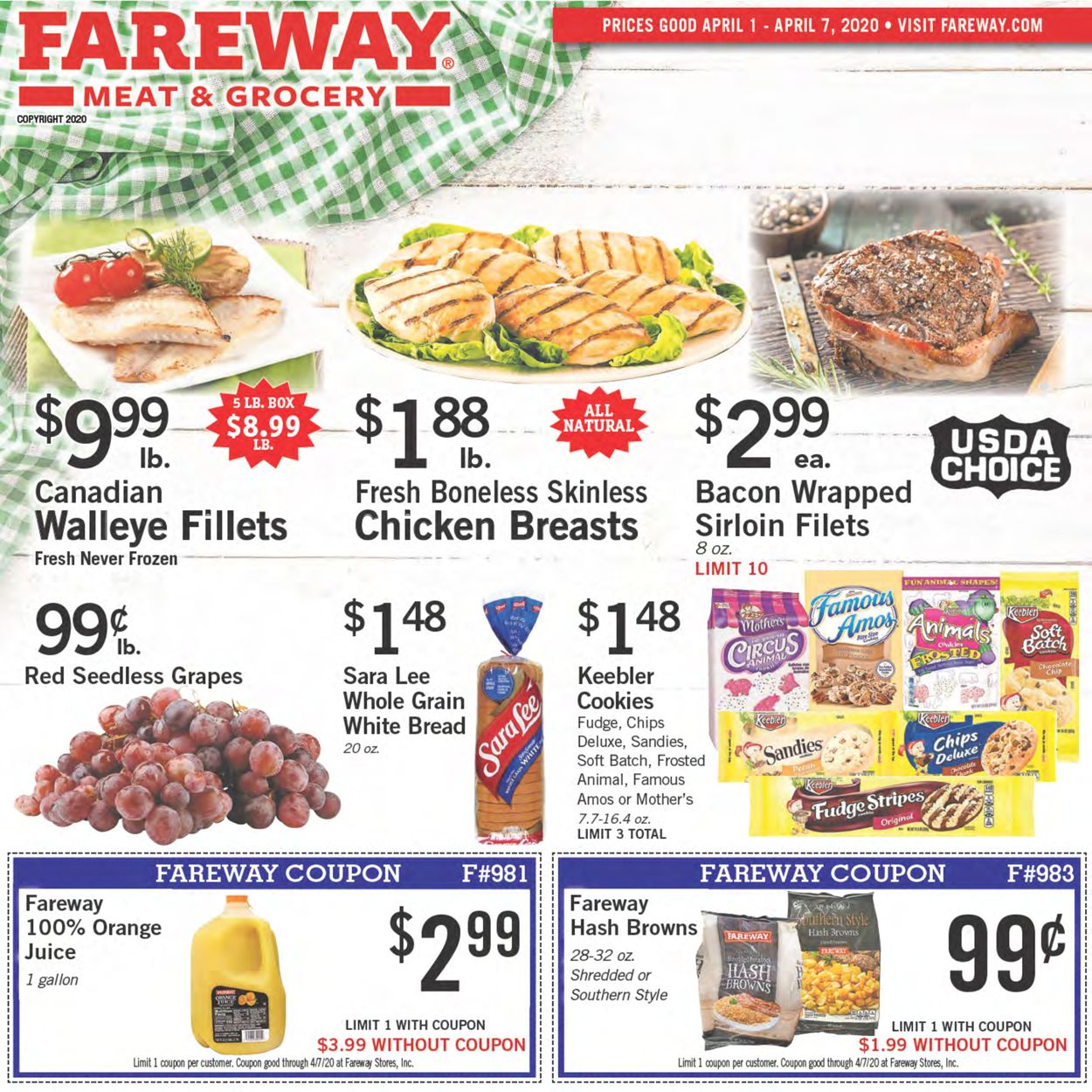 Fareway Weekly Ad Circular - valid 04/01-04/07/2020