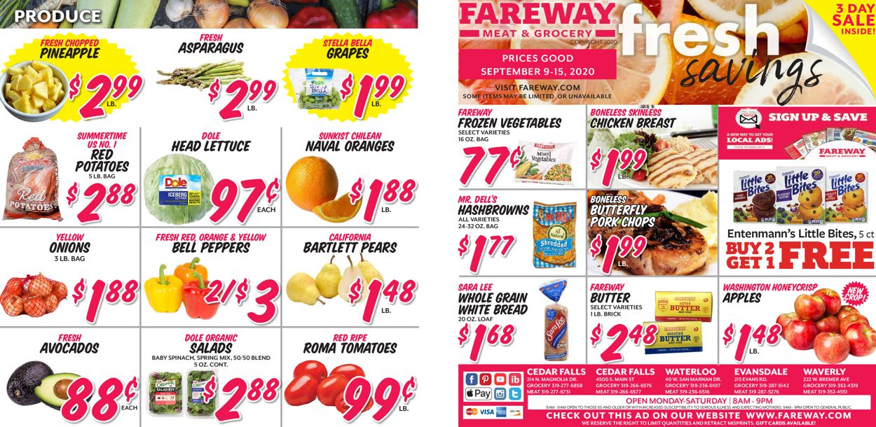 Fareway Weekly Ad Circular - valid 09/09-09/15/2020
