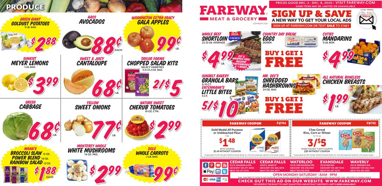 Fareway Weekly Ad Circular - valid 12/02-12/08/2020
