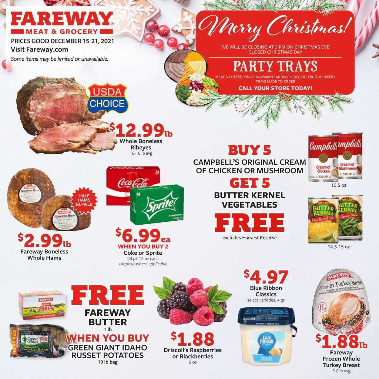 Fareway CHRISTMAS 2021 Weekly Ad Circular - valid 12/15-12/21/2021