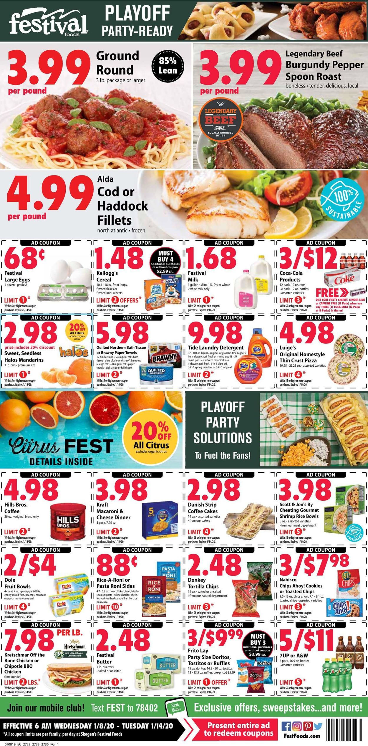 Festival Foods Weekly Ad Circular - valid 01/08-01/14/2020