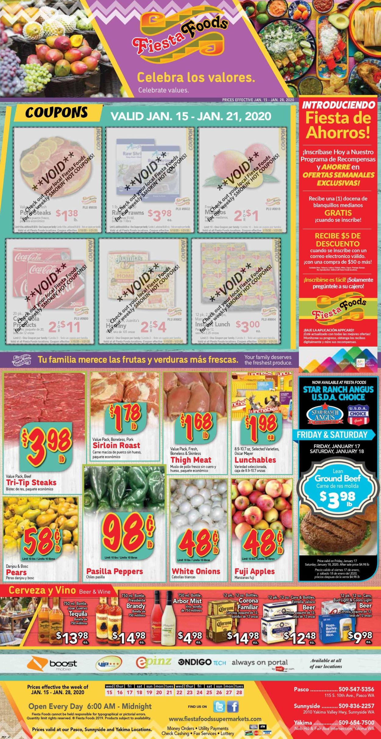 Fiesta Foods SuperMarkets Weekly Ad Circular - valid 01/15-01/21/2020