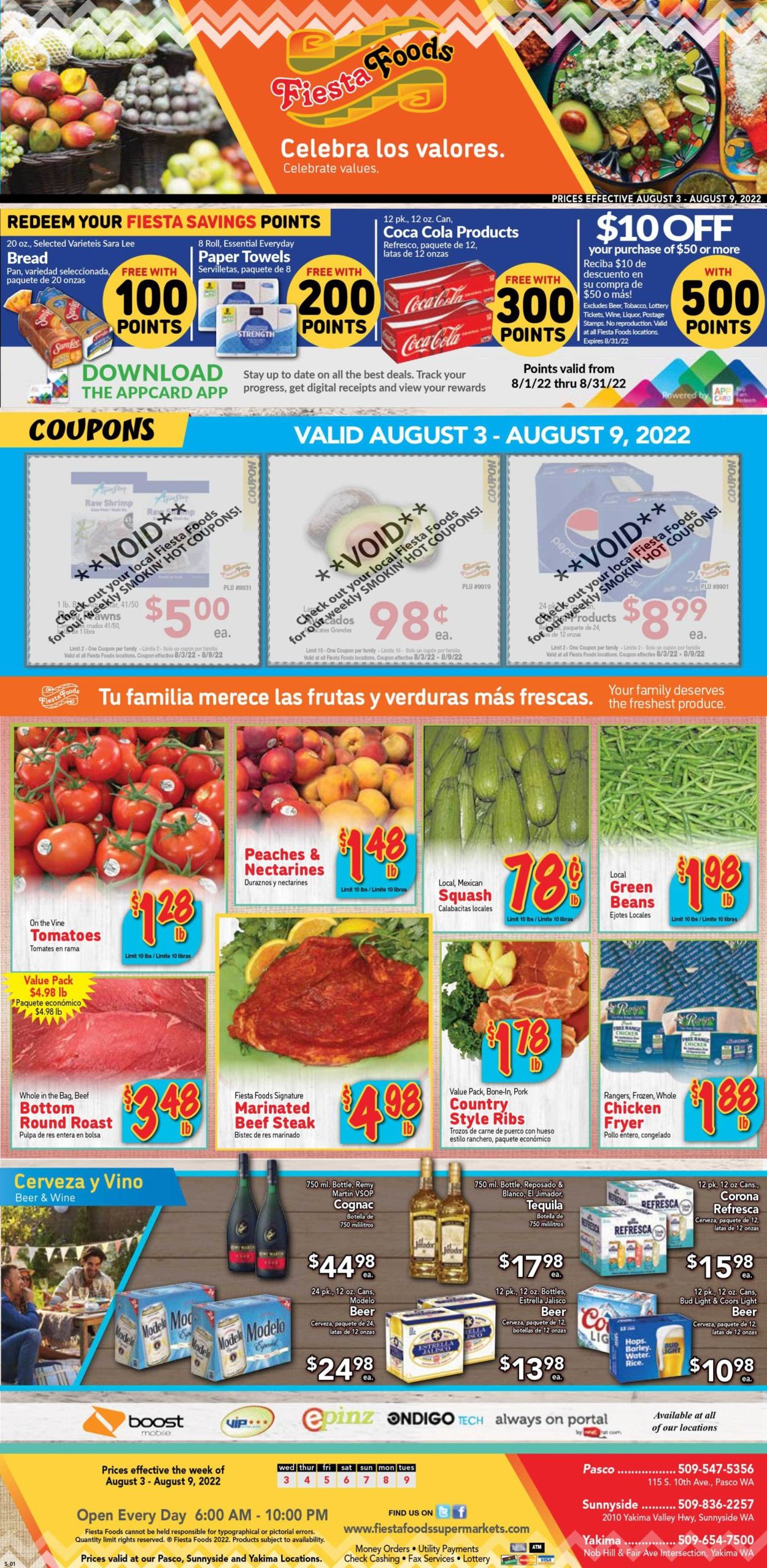 Fiesta Foods SuperMarkets Weekly Ad Circular - valid 08/03-08/09/2022
