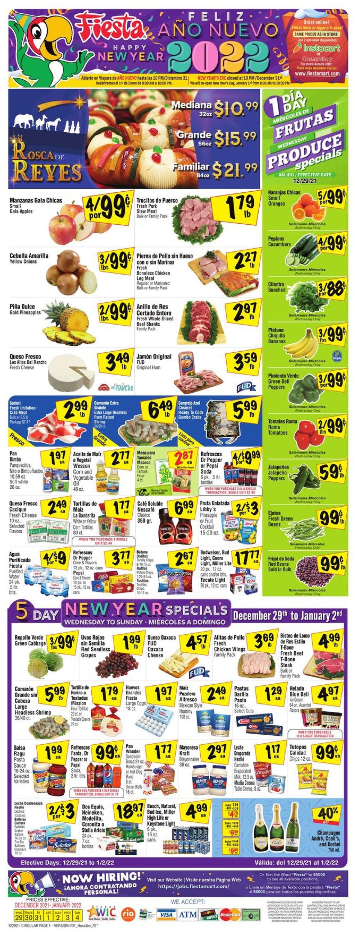 Fiesta Mart Weekly Ad Circular - valid 12/29-01/04/2022