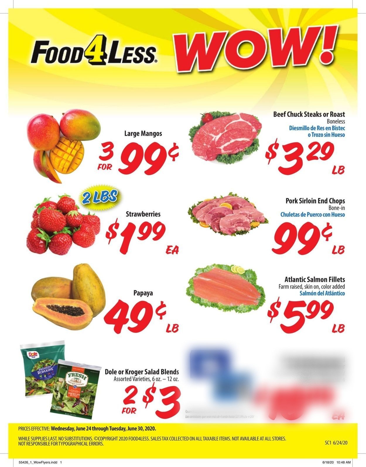 Food 4 Less Weekly Ad Circular - valid 06/24-06/30/2020