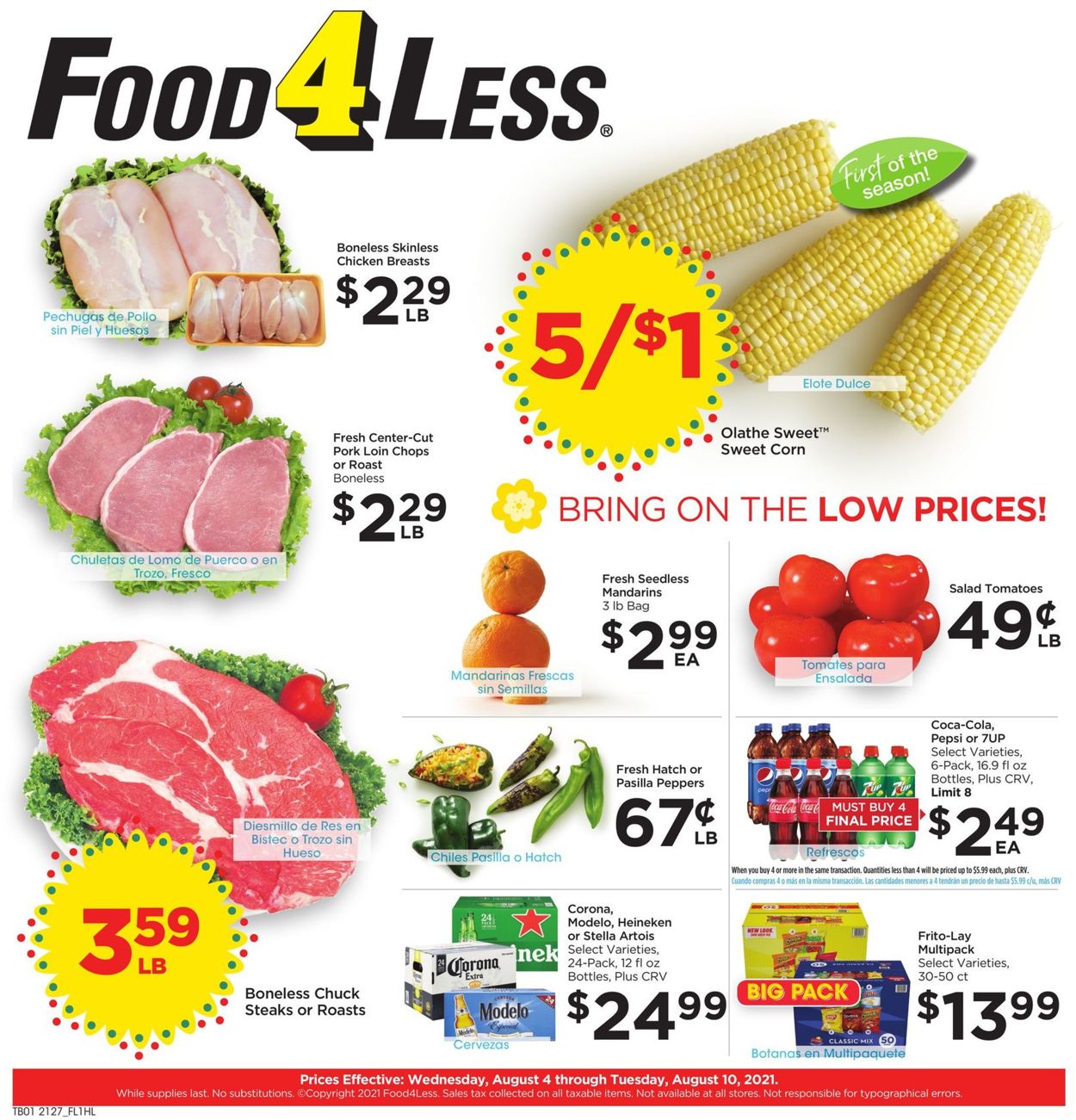 Food 4 Less Weekly Ad Circular - valid 08/04-08/10/2021