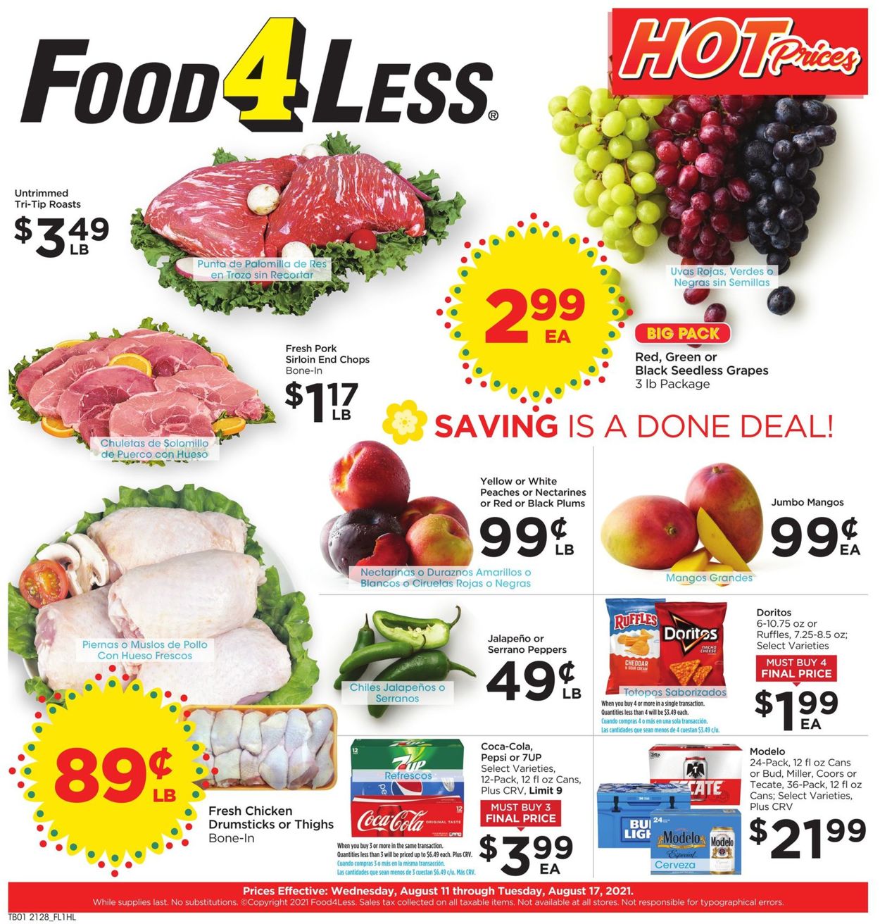 Food 4 Less Weekly Ad Circular - valid 08/11-08/17/2021
