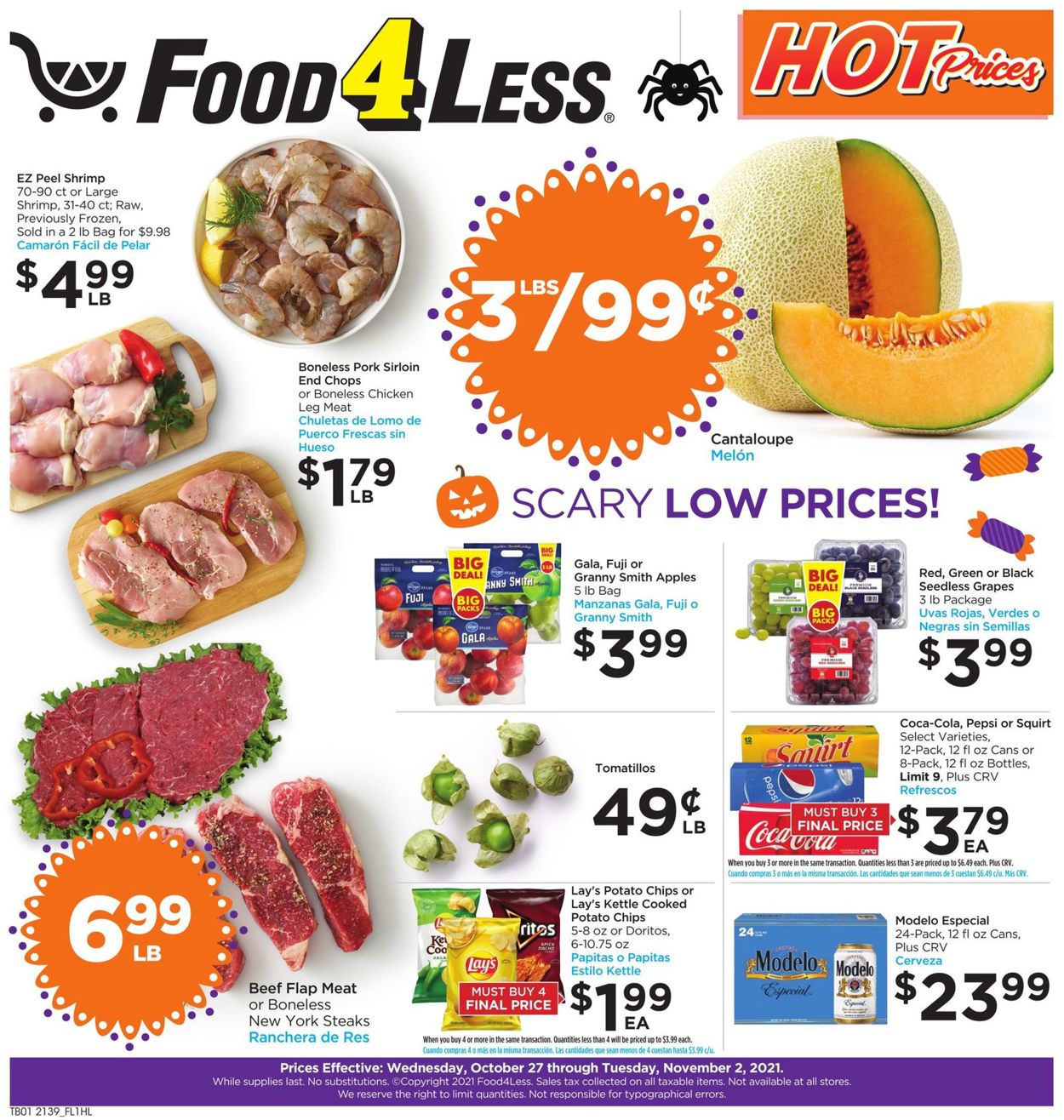 Food 4 Less Weekly Ad Circular - valid 10/27-11/02/2021