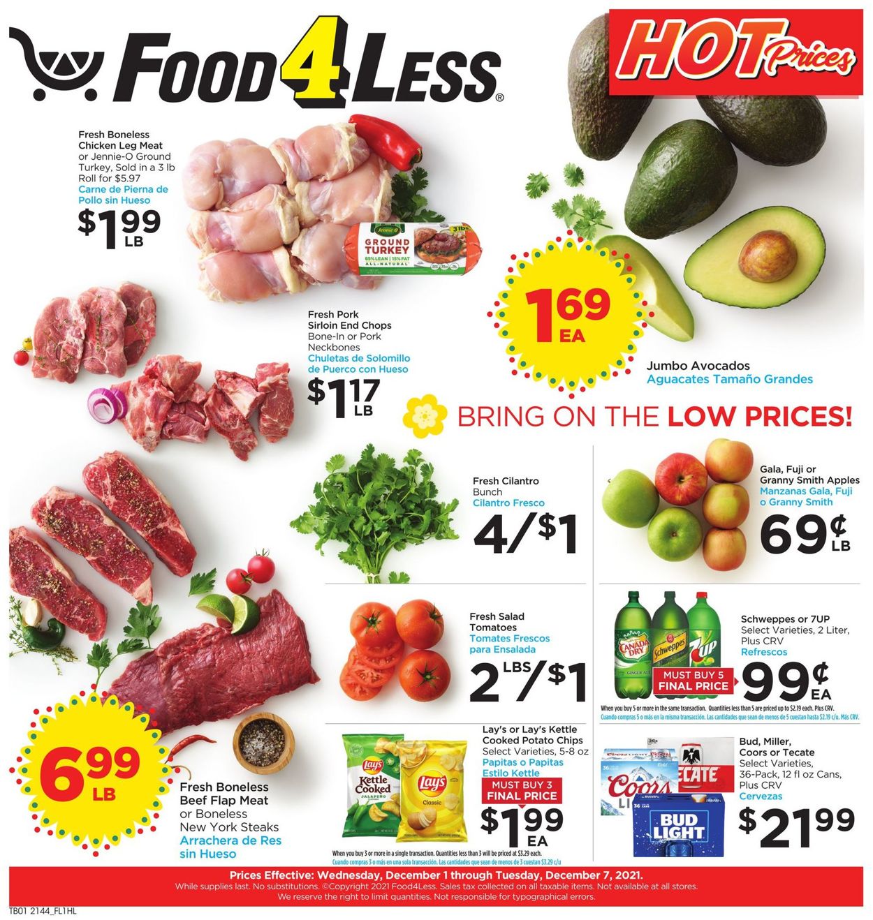 Food 4 Less Weekly Ad Circular - valid 12/01-12/07/2021
