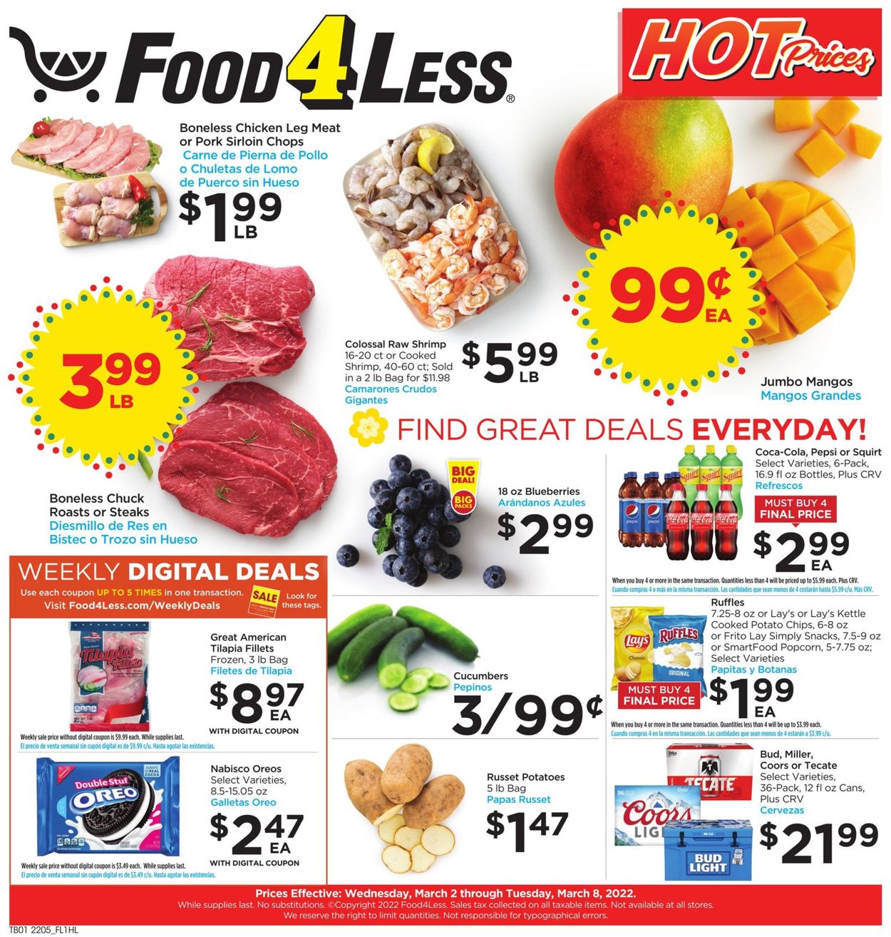 Food 4 Less Weekly Ad Circular - valid 03/02-03/08/2022