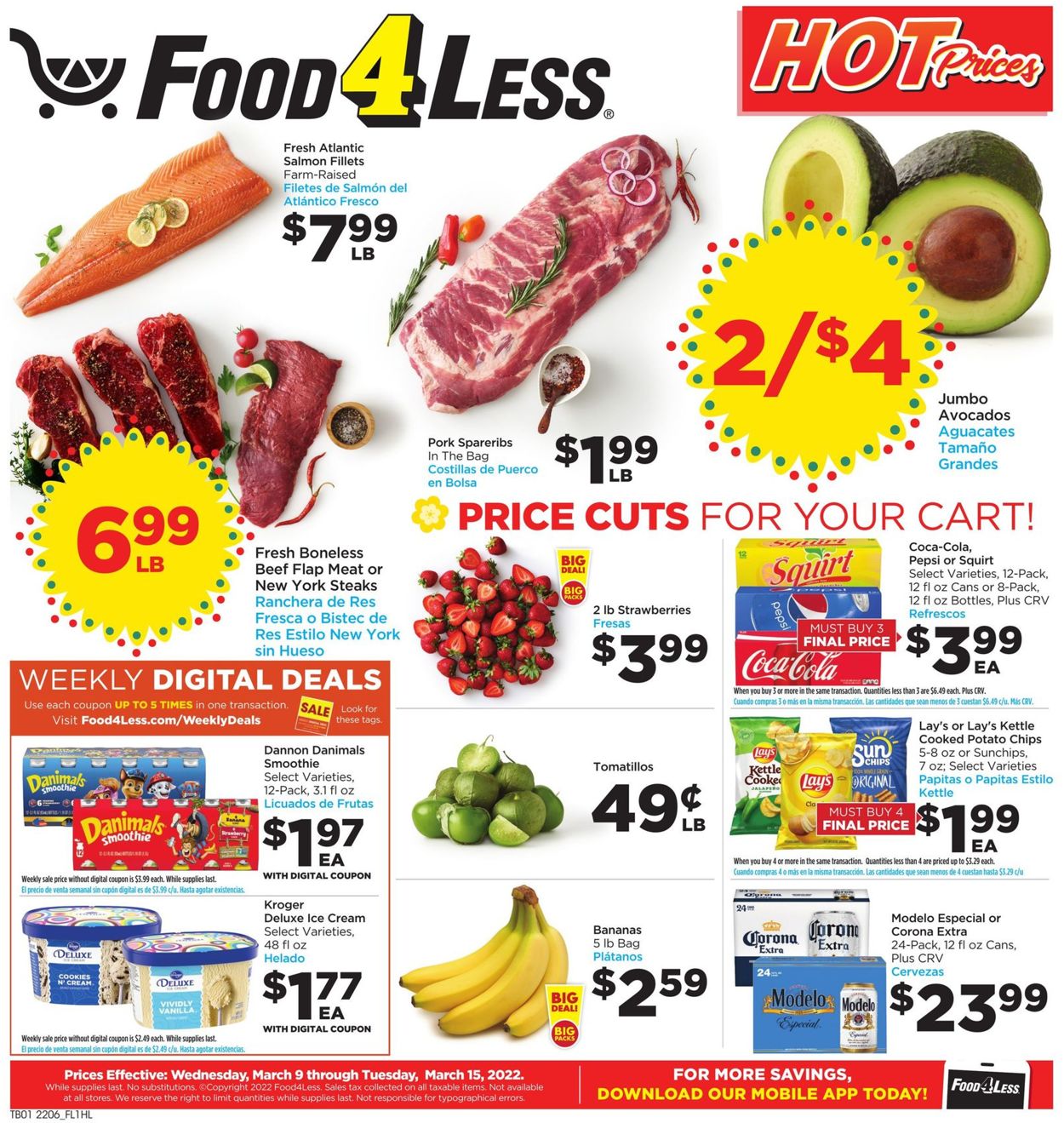 Food 4 Less Weekly Ad Circular - valid 03/09-03/15/2022