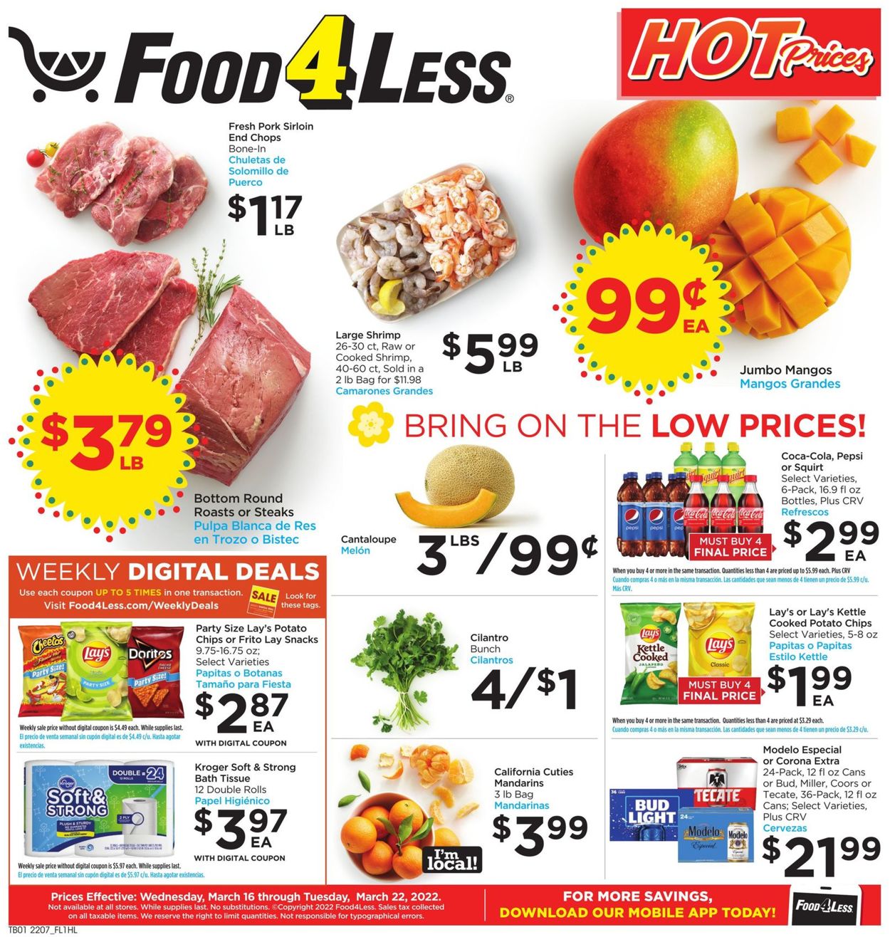 Food 4 Less Weekly Ad Circular - valid 03/16-03/22/2022