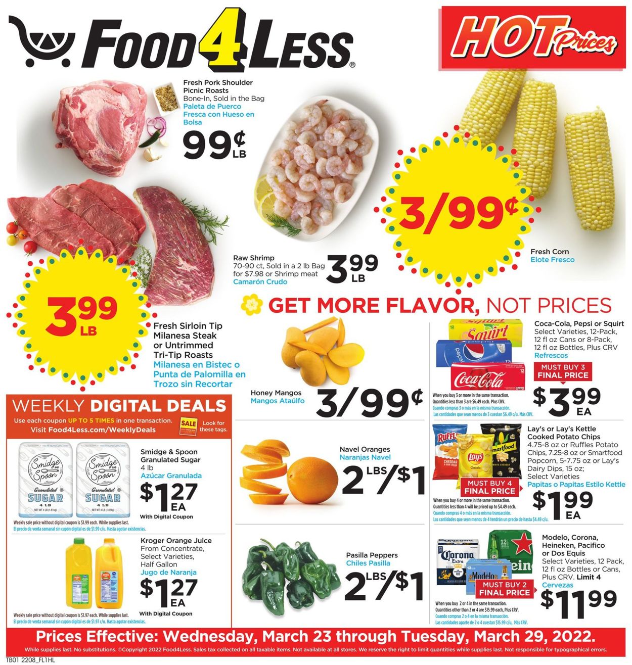 Food 4 Less Weekly Ad Circular - valid 03/23-03/29/2022
