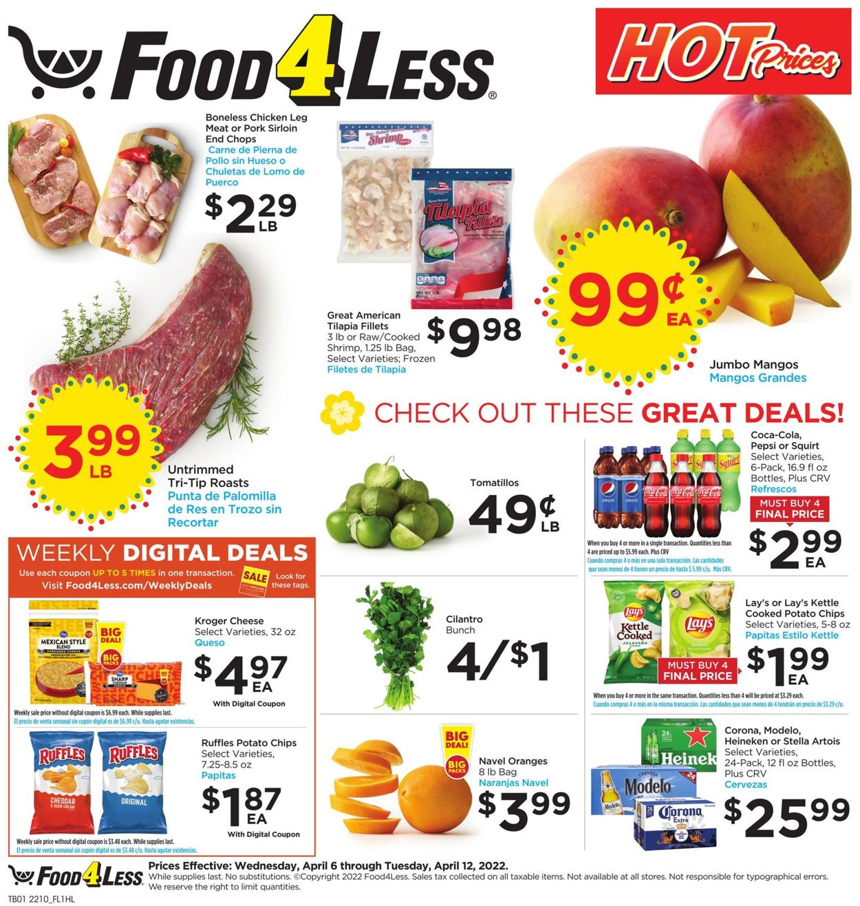 Food 4 Less Weekly Ad Circular - valid 04/06-04/12/2022