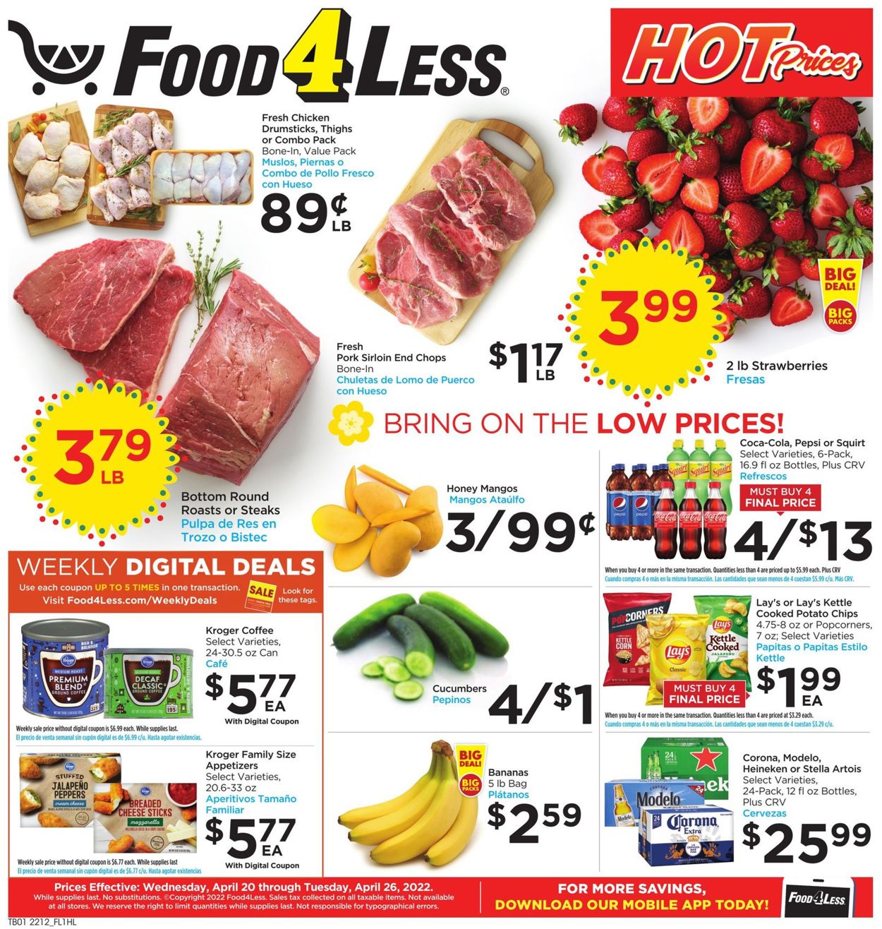 Food 4 Less Weekly Ad Circular - valid 04/20-04/26/2022