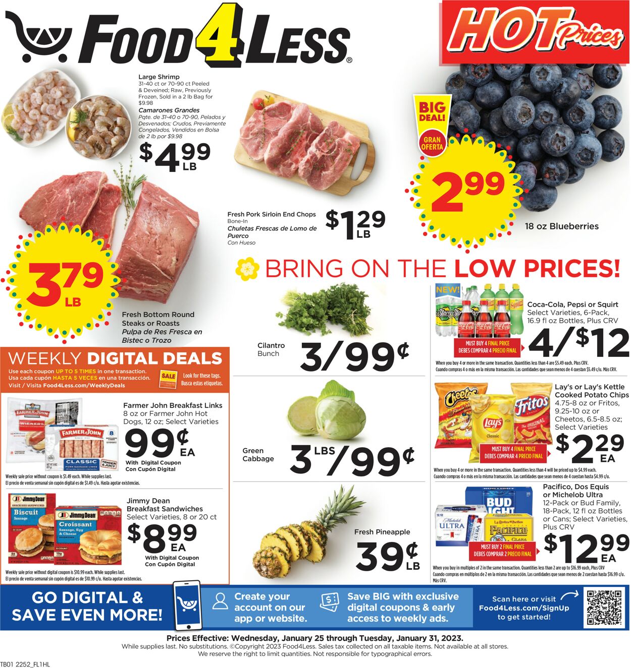 Food 4 Less Weekly Ad Circular - valid 01/25-01/31/2023