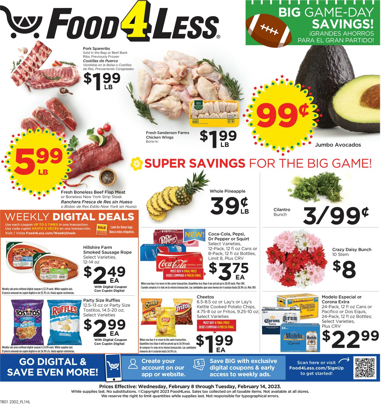 Food 4 Less Weekly Ad Circular - valid 02/08-02/14/2023