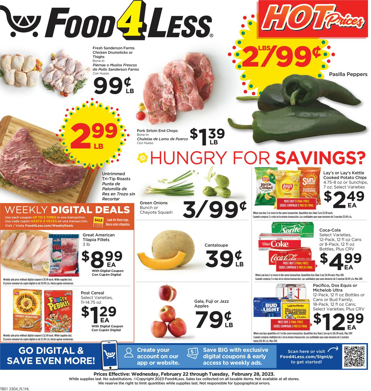 Food 4 Less Weekly Ad Circular - valid 02/22-02/28/2023