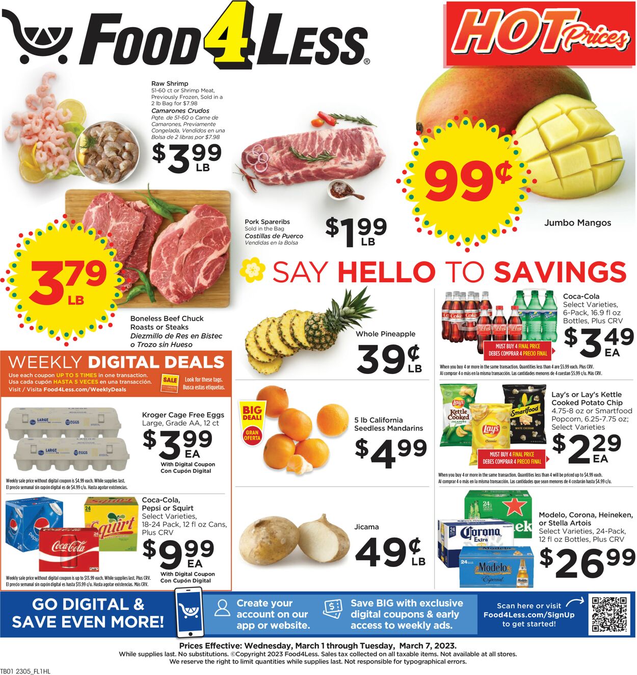 Food 4 Less Weekly Ad Circular - valid 03/01-03/07/2023