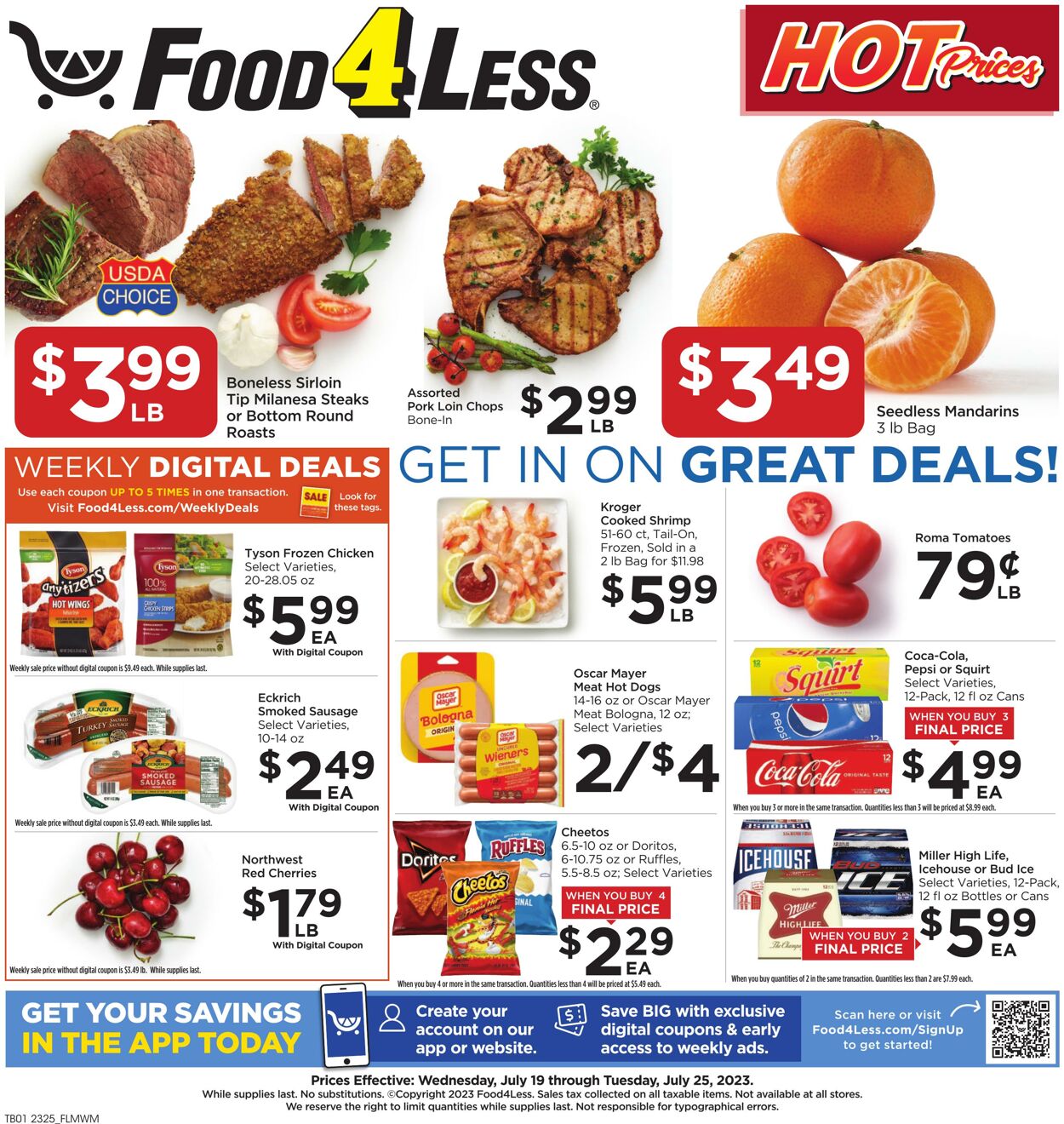 Food 4 Less Weekly Ad Circular - valid 07/19-07/25/2023