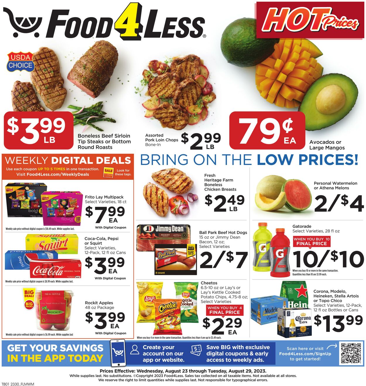 Food 4 Less Weekly Ad Circular - valid 08/23-08/29/2023