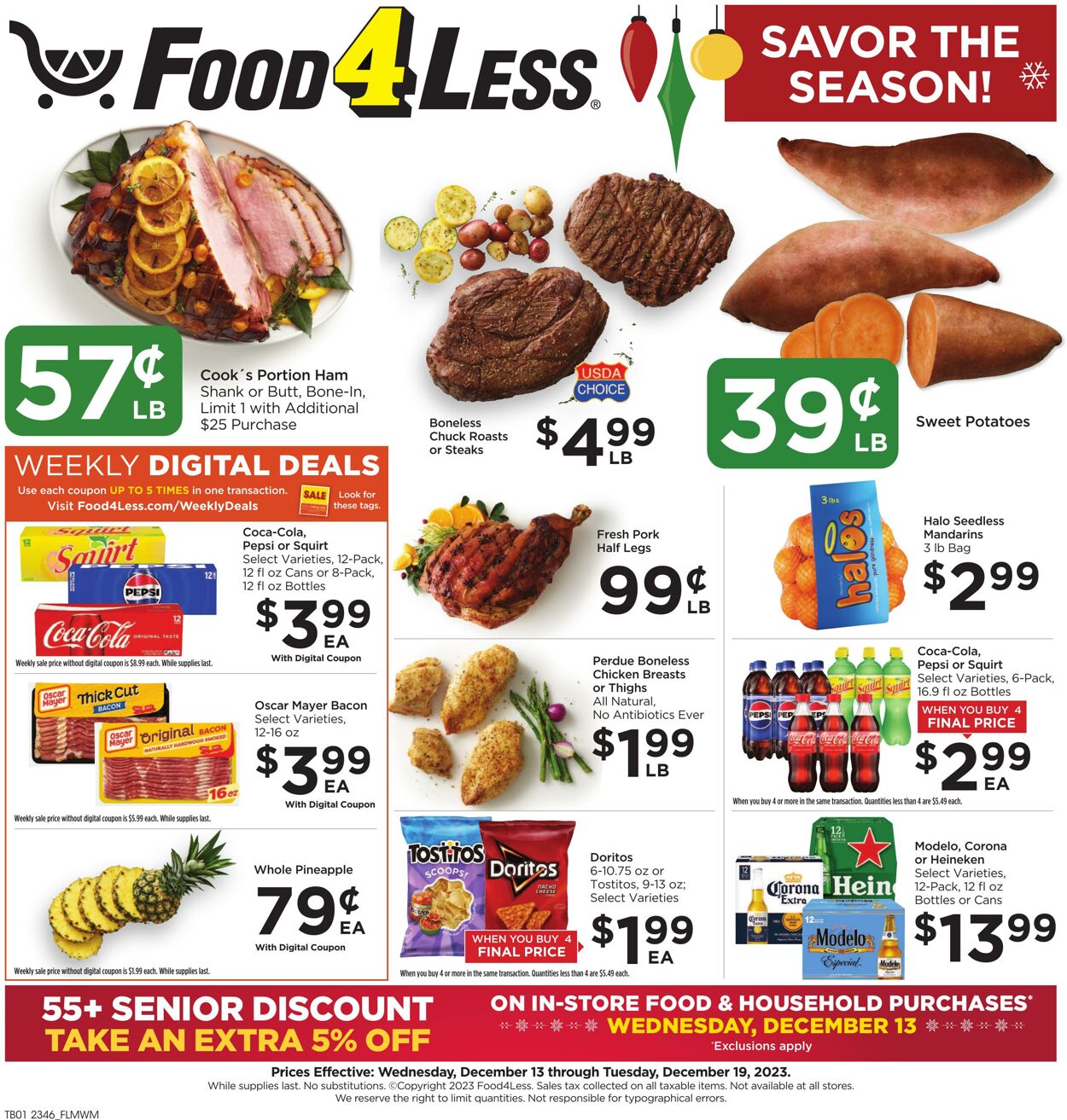 Food 4 Less Weekly Ad Circular - valid 12/13-12/19/2023