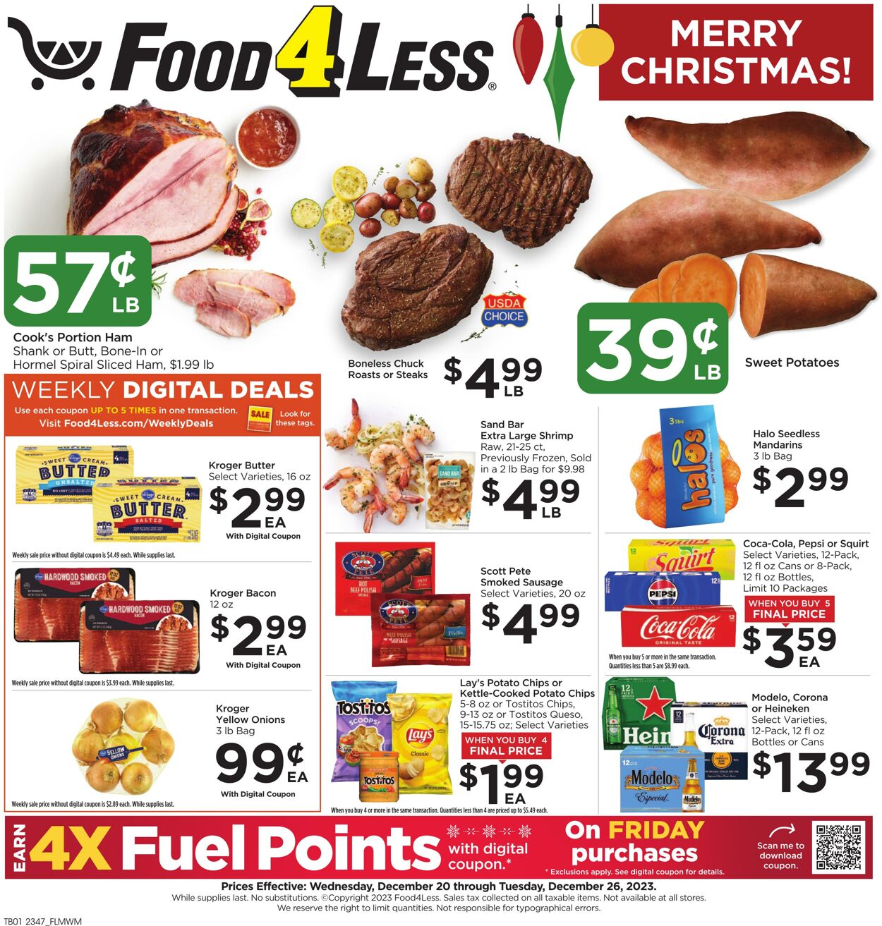 Food 4 Less Weekly Ad Circular - valid 12/20-12/26/2023