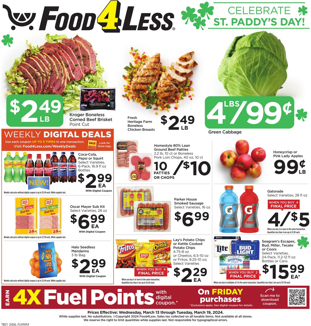 Food 4 Less Weekly Ad Circular - valid 03/13-03/19/2024