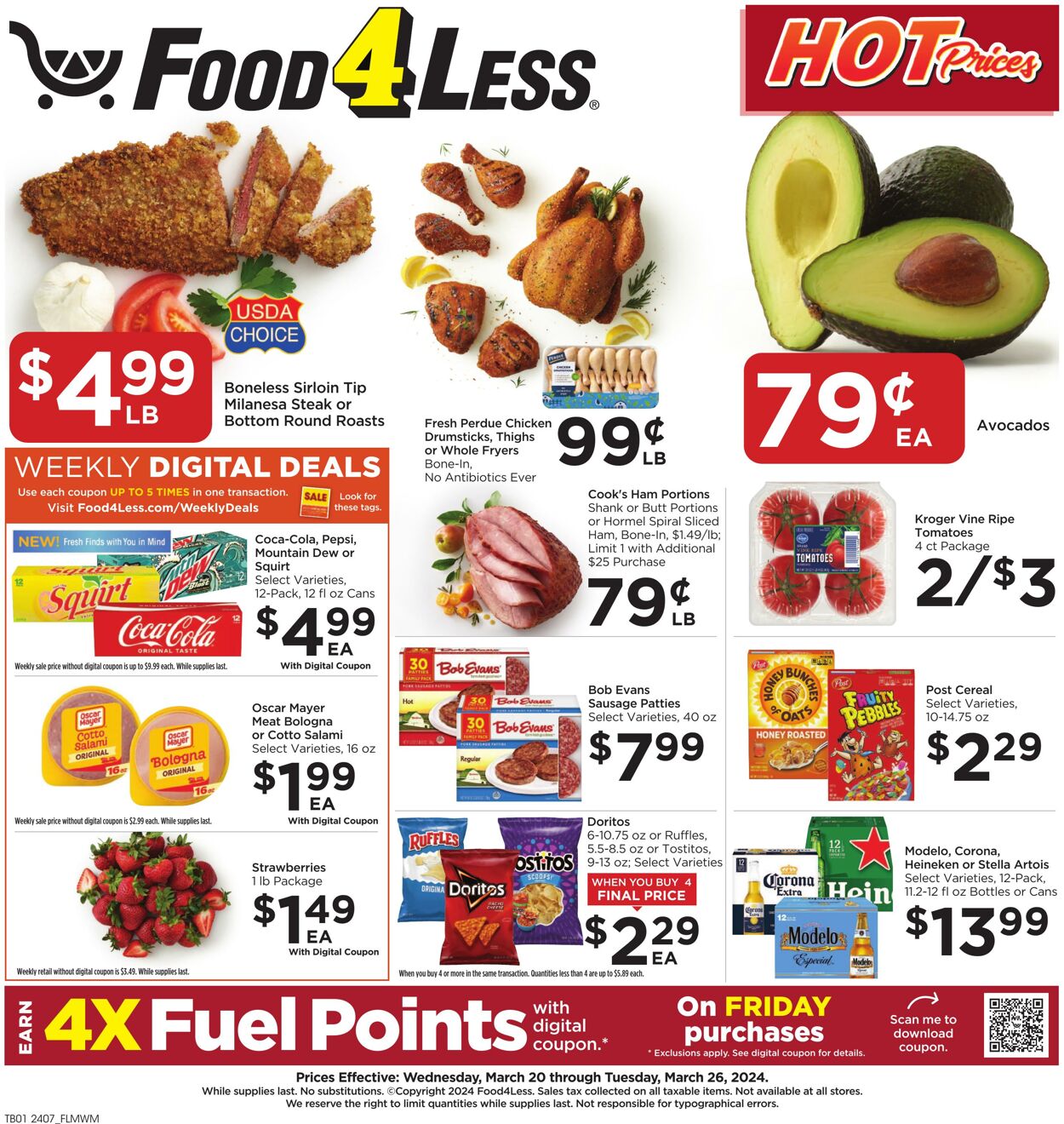 Food 4 Less Weekly Ad Circular - valid 03/20-03/26/2024