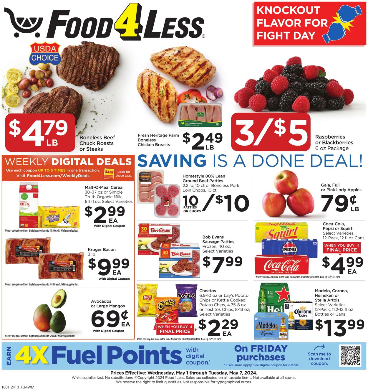 Food 4 Less Weekly Ad Circular - valid 05/01-05/07/2024