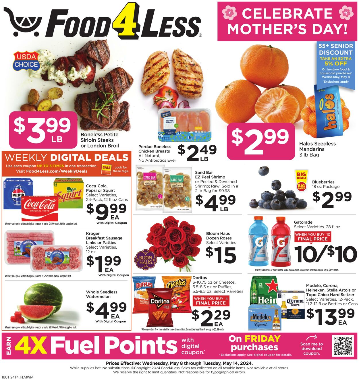 Food 4 Less Weekly Ad Circular - valid 05/08-05/14/2024