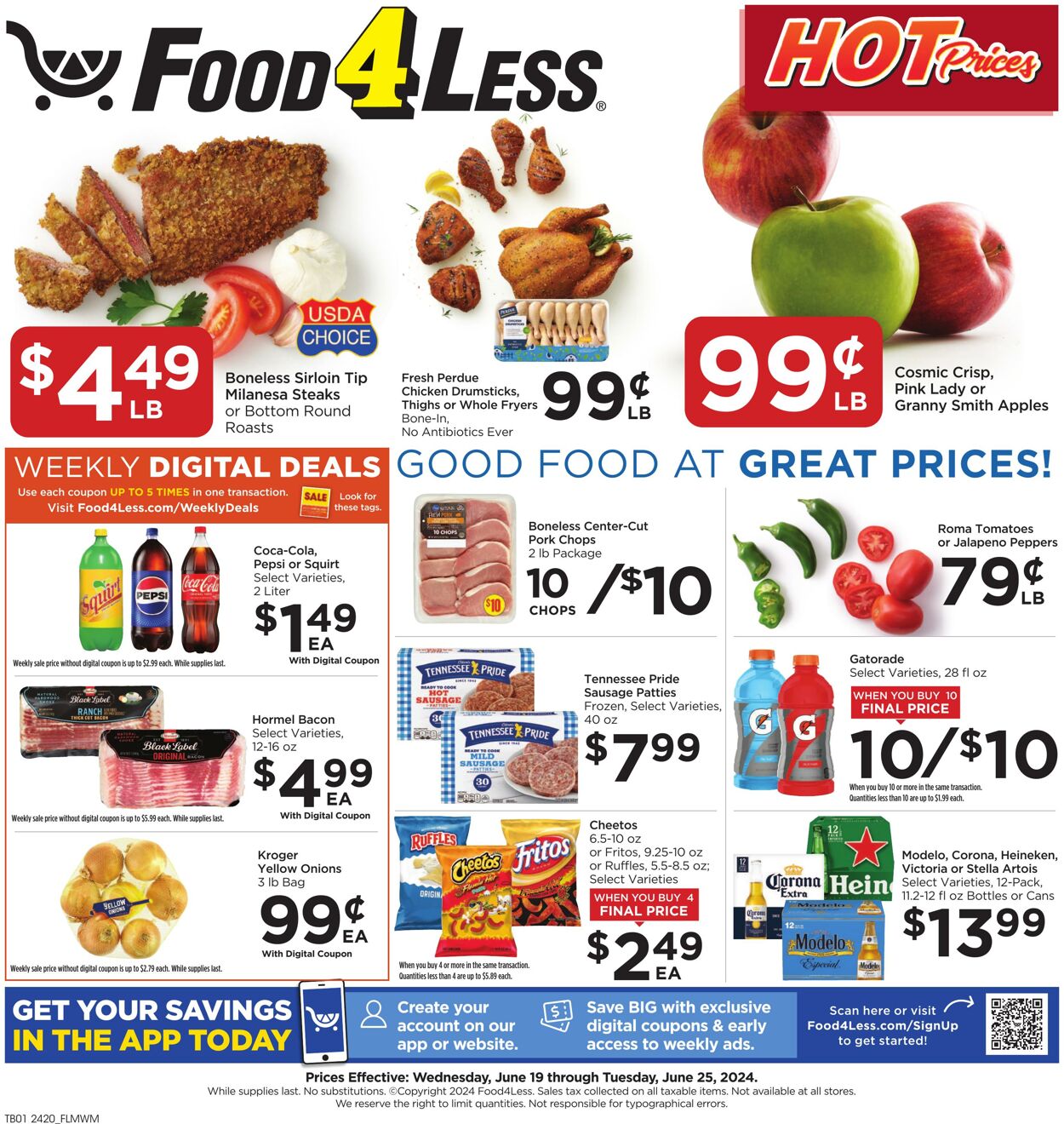 Food 4 Less Weekly Ad Circular - valid 06/19-06/25/2024