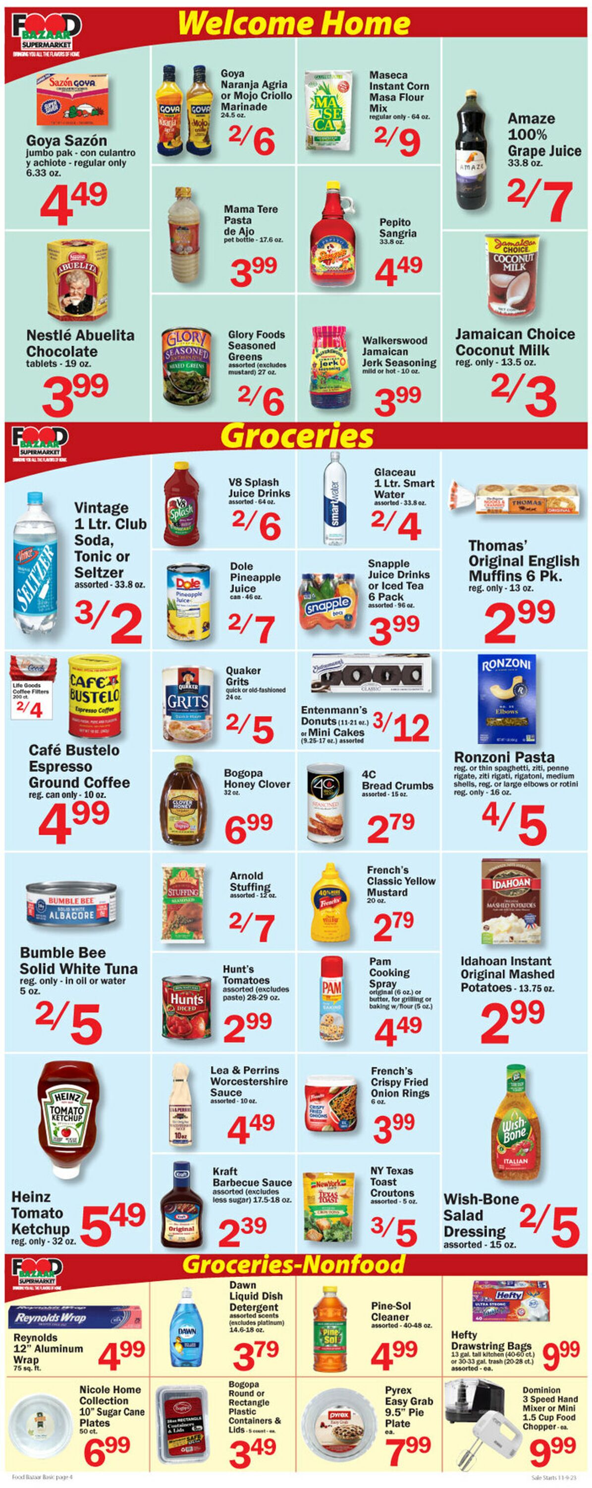Food Bazaar Weekly Ad Circular - valid 11/09-11/16/2023 (Page 4)