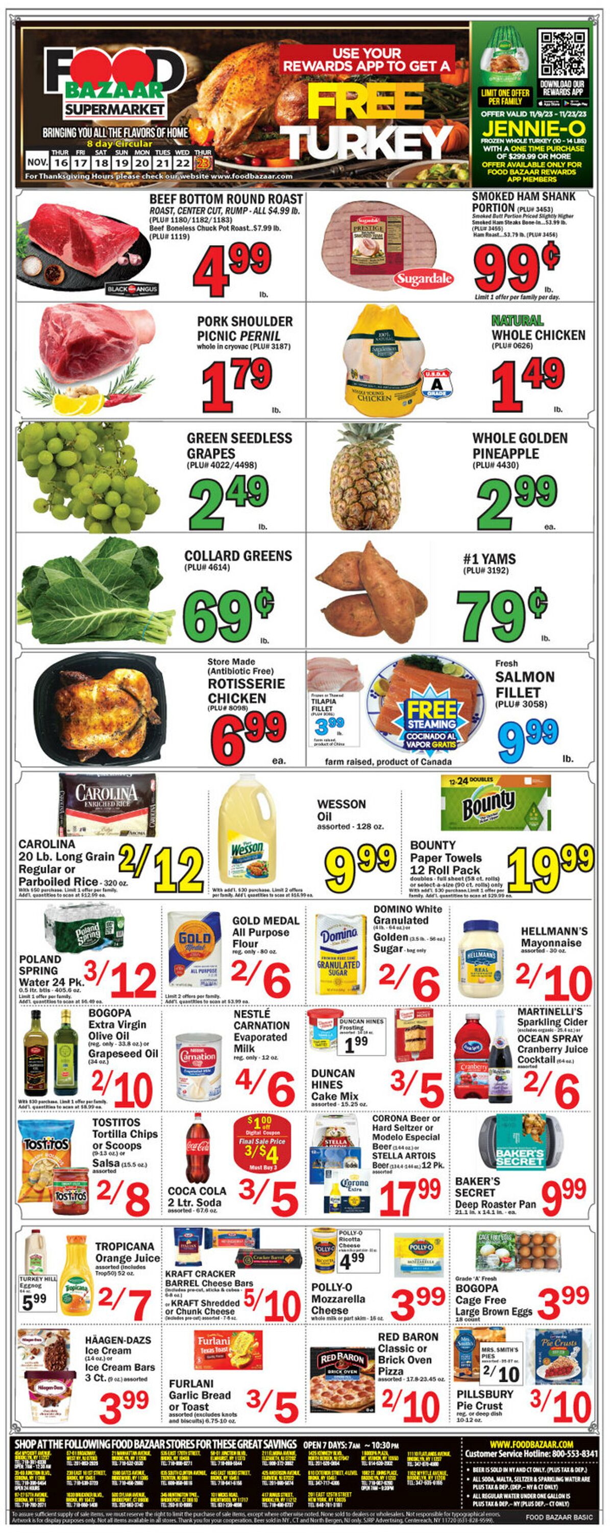 Food Bazaar Weekly Ad Circular - valid 11/16-11/23/2023