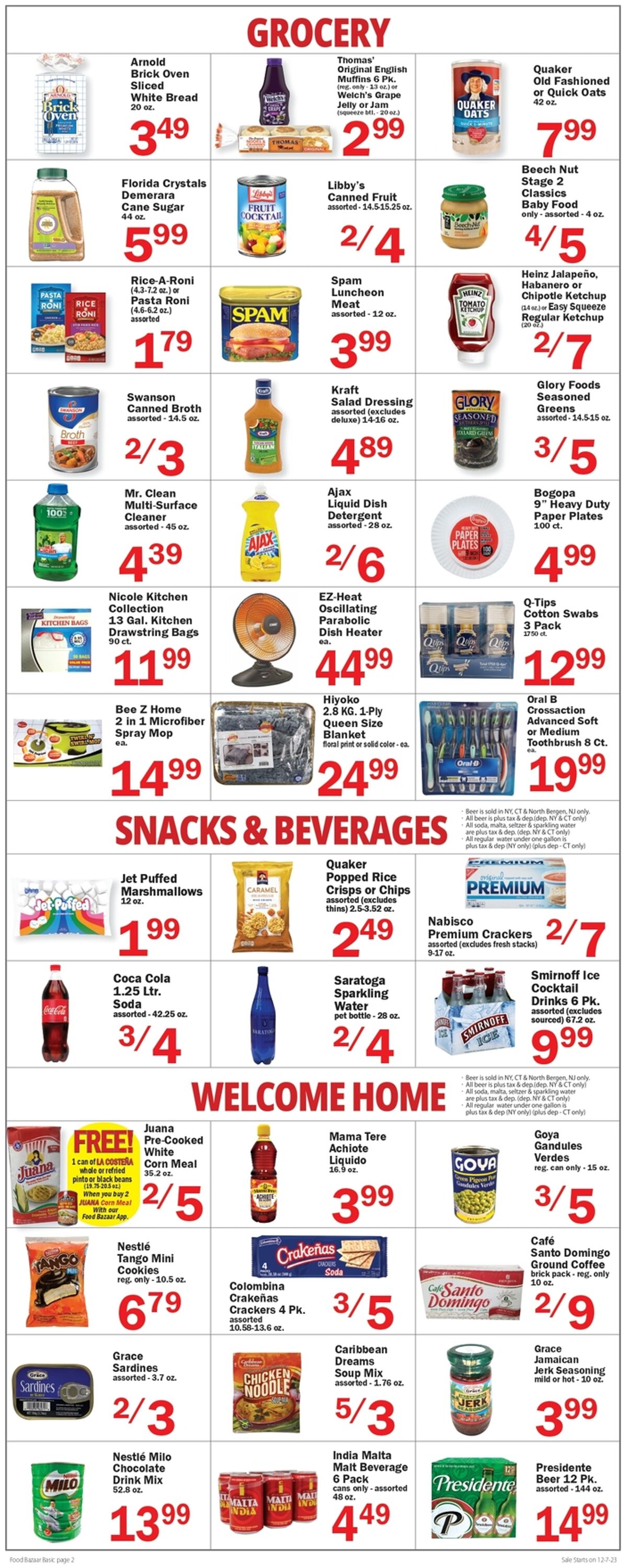 Food Bazaar Weekly Ad Circular - valid 12/07-12/14/2023 (Page 2)