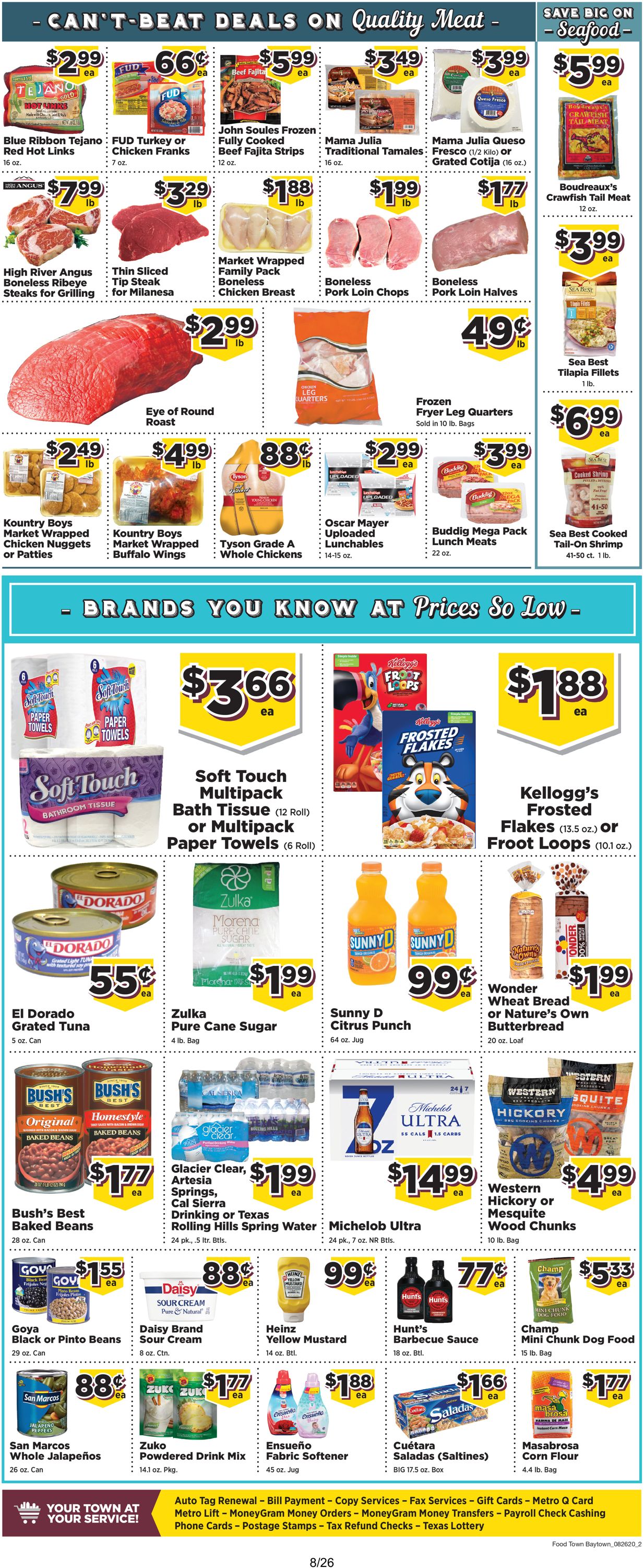 Food Town Weekly Ad Circular - valid 08/26-09/01/2020 (Page 2)