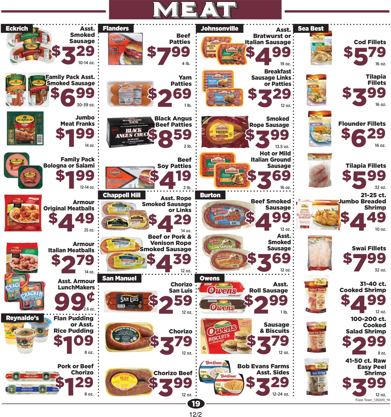 Food Town Weekly Ad Circular - valid 12/02-12/08/2020 (Page 19)