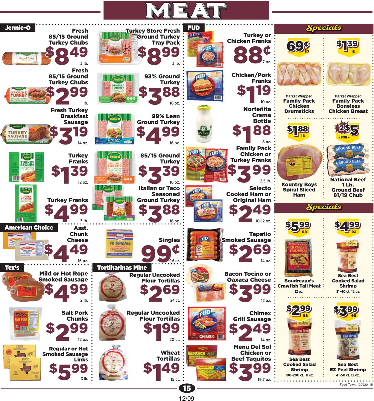 Food Town Weekly Ad Circular - valid 12/09-12/15/2020 (Page 15)