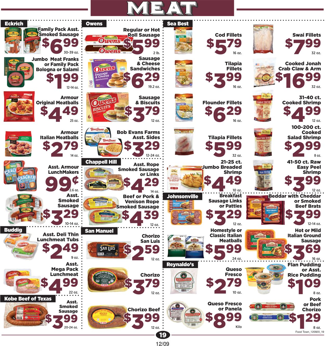 Food Town Weekly Ad Circular - valid 12/09-12/15/2020 (Page 19)