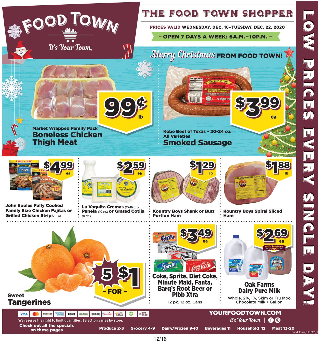 Food Town Weekly Ad Circular - valid 12/16-12/22/2020