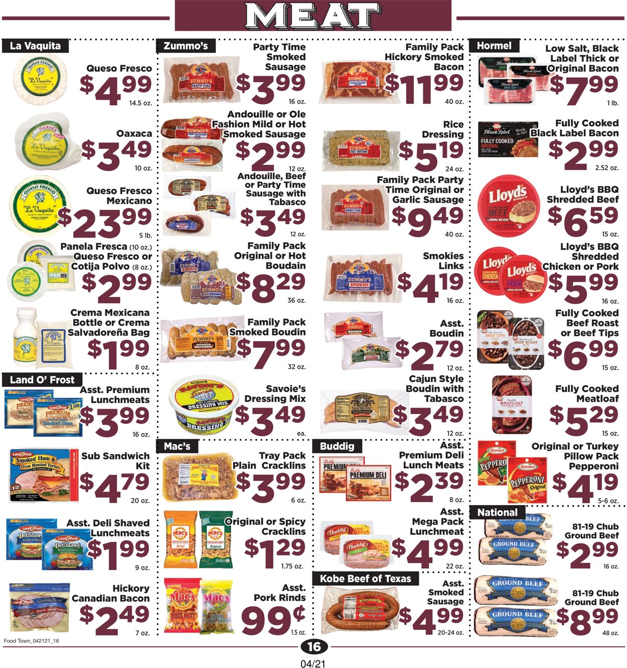 Food Town Weekly Ad Circular - valid 04/21-04/27/2021 (Page 16)