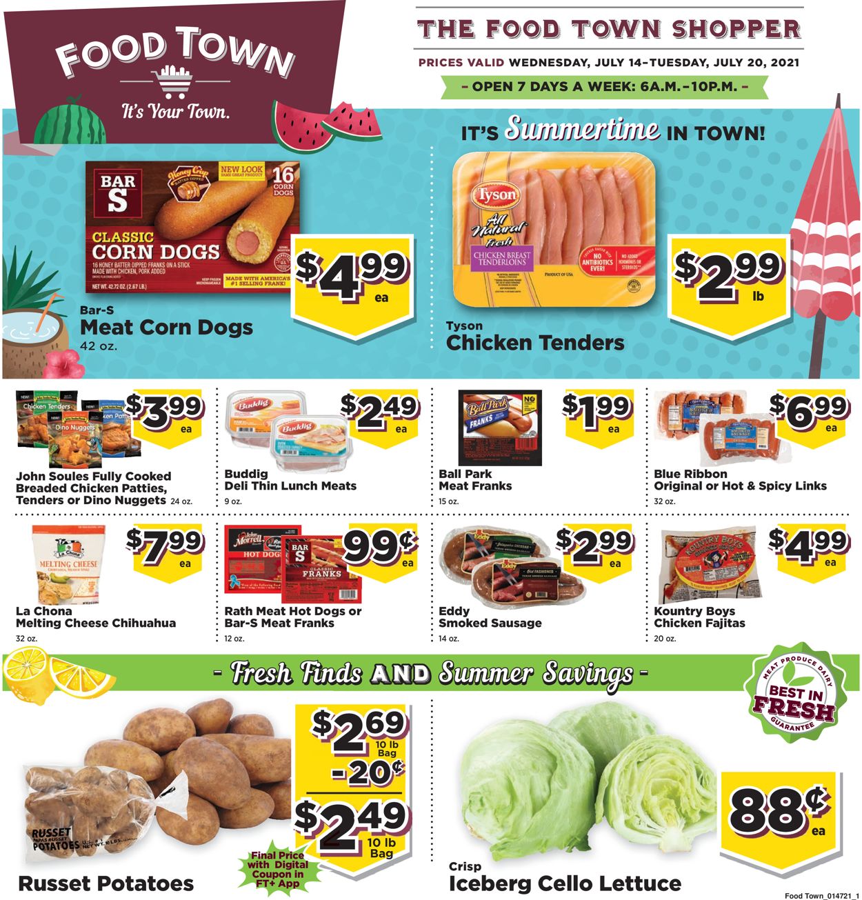 Food Town Weekly Ad Circular - valid 07/13-07/19/2021