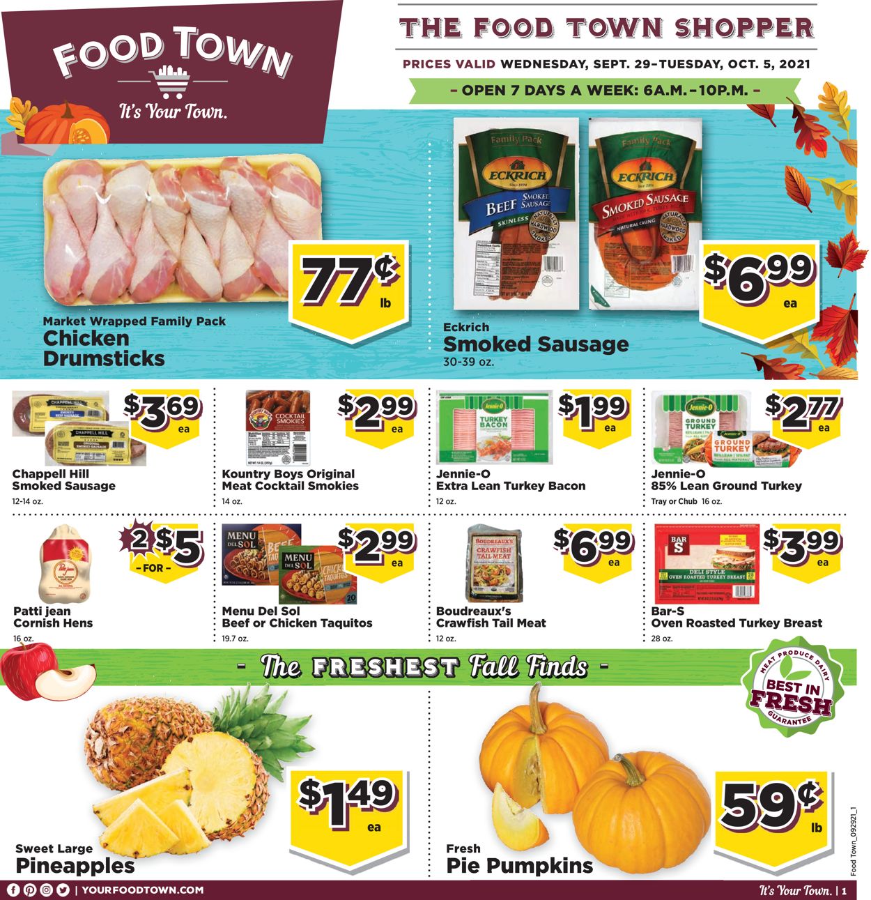 Food Town Weekly Ad Circular - valid 09/29-10/05/2021