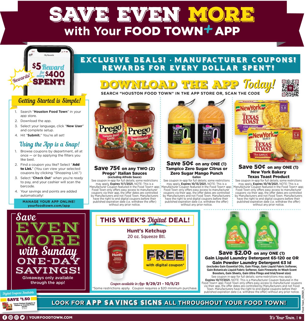 Food Town Weekly Ad Circular - valid 09/29-10/05/2021 (Page 9)