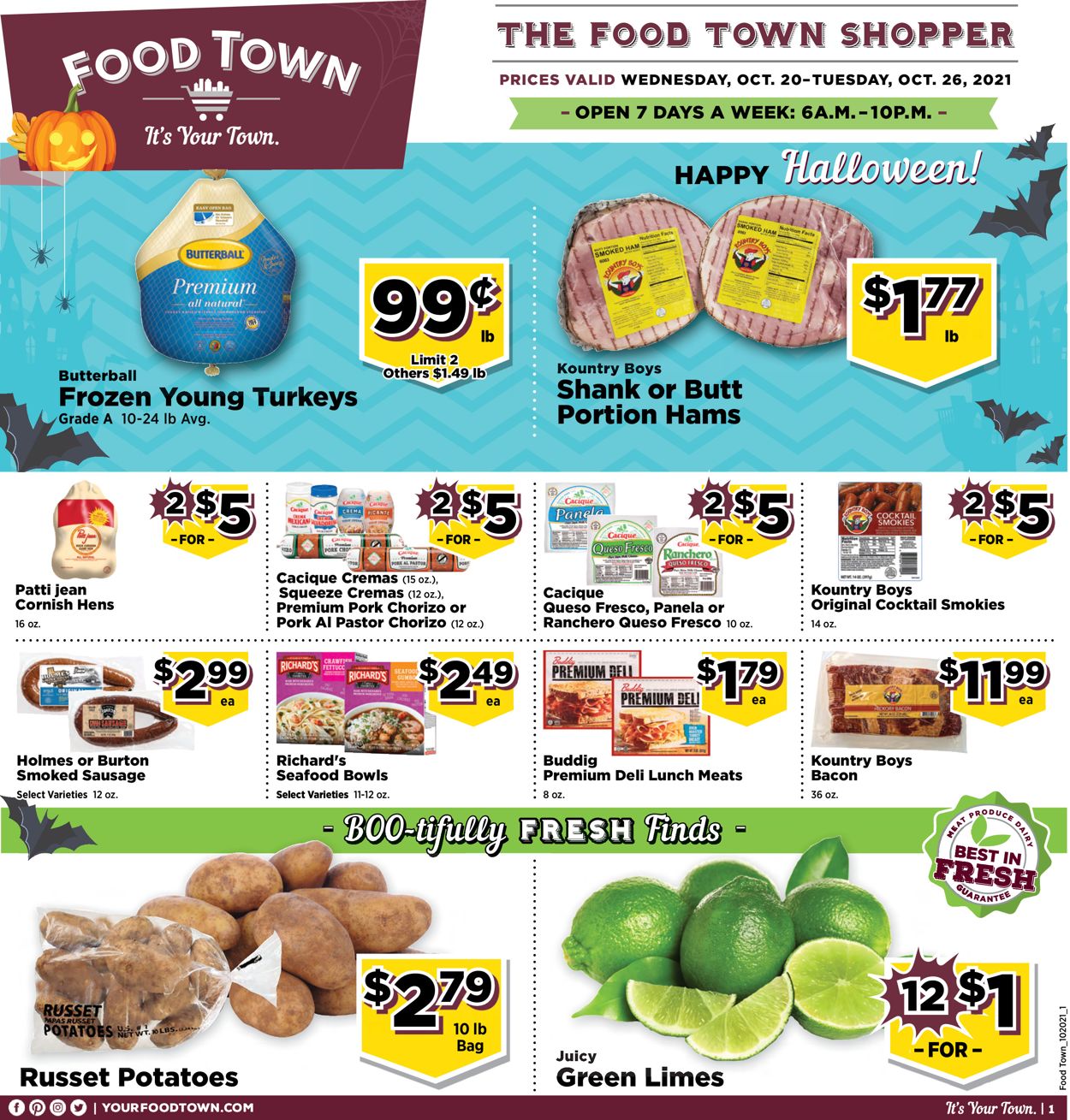 Food Town Weekly Ad Circular - valid 10/20-10/26/2021