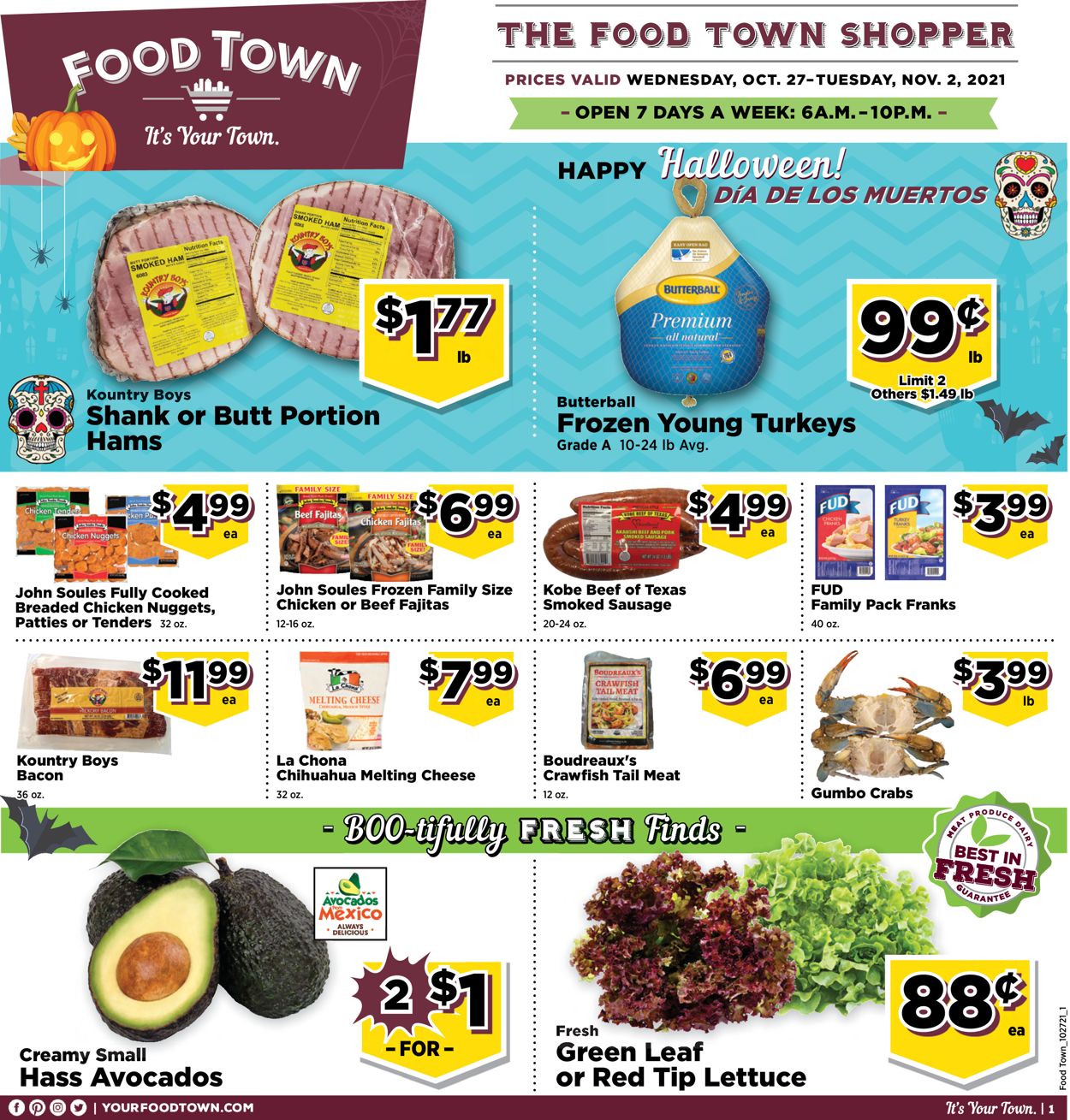 Food Town Weekly Ad Circular - valid 10/27-11/02/2021
