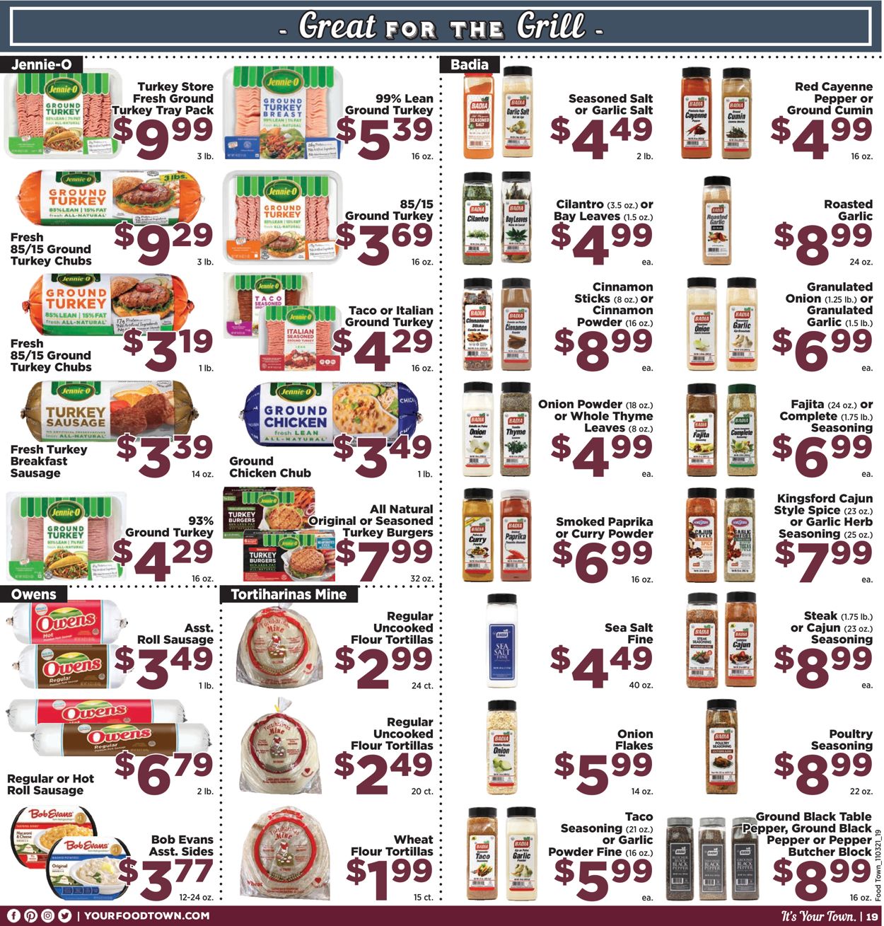 Food Town Weekly Ad Circular - valid 11/03-11/09/2021 (Page 19)