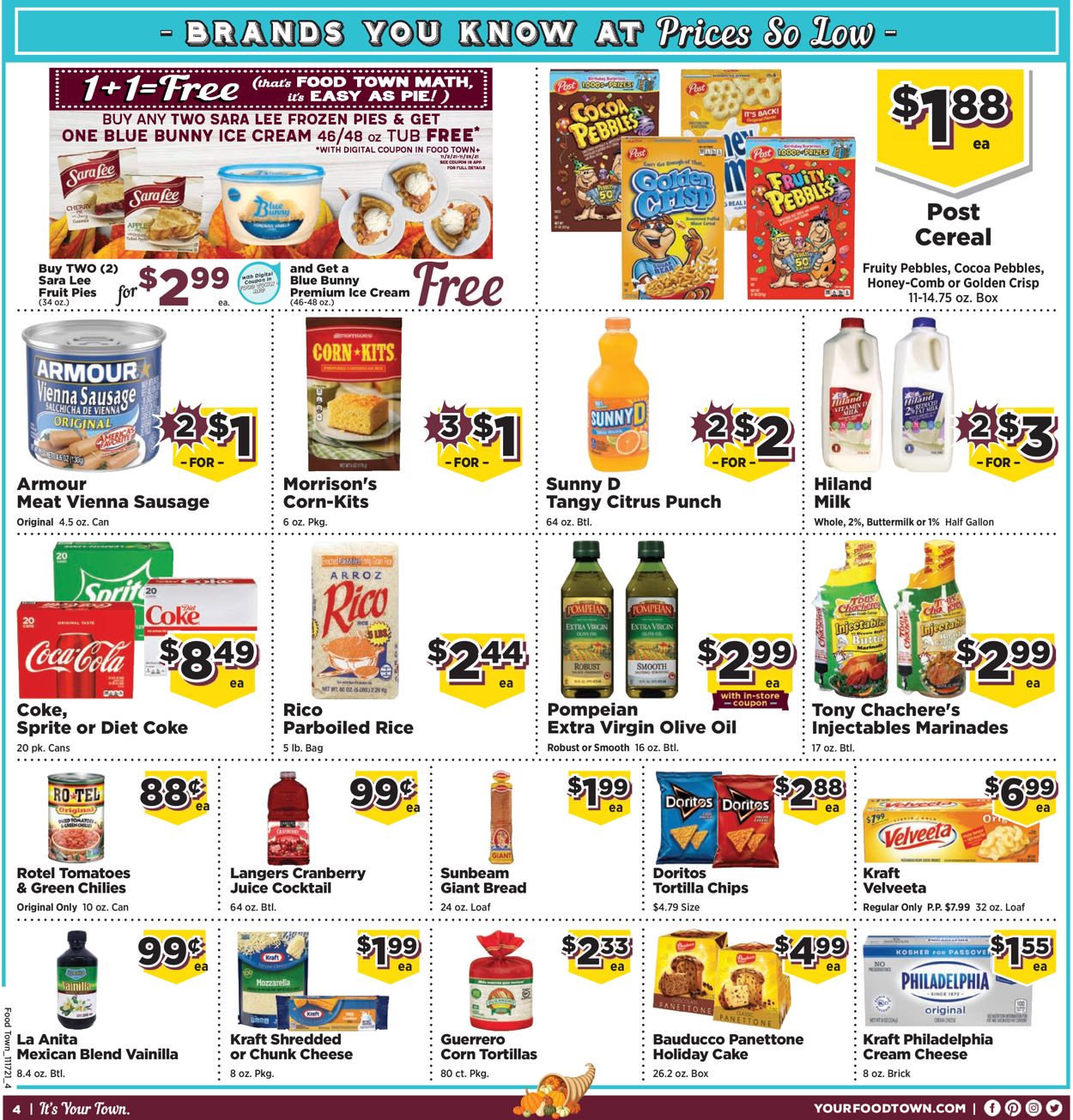 Food Town THANKSGIVING 2021 Weekly Ad Circular - valid 11/17-11/23/2021 (Page 4)